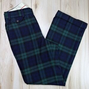 J. Press Vintage Made In Japan Tartan Plaid Wool Dress Pants Trousers Mens 28x31